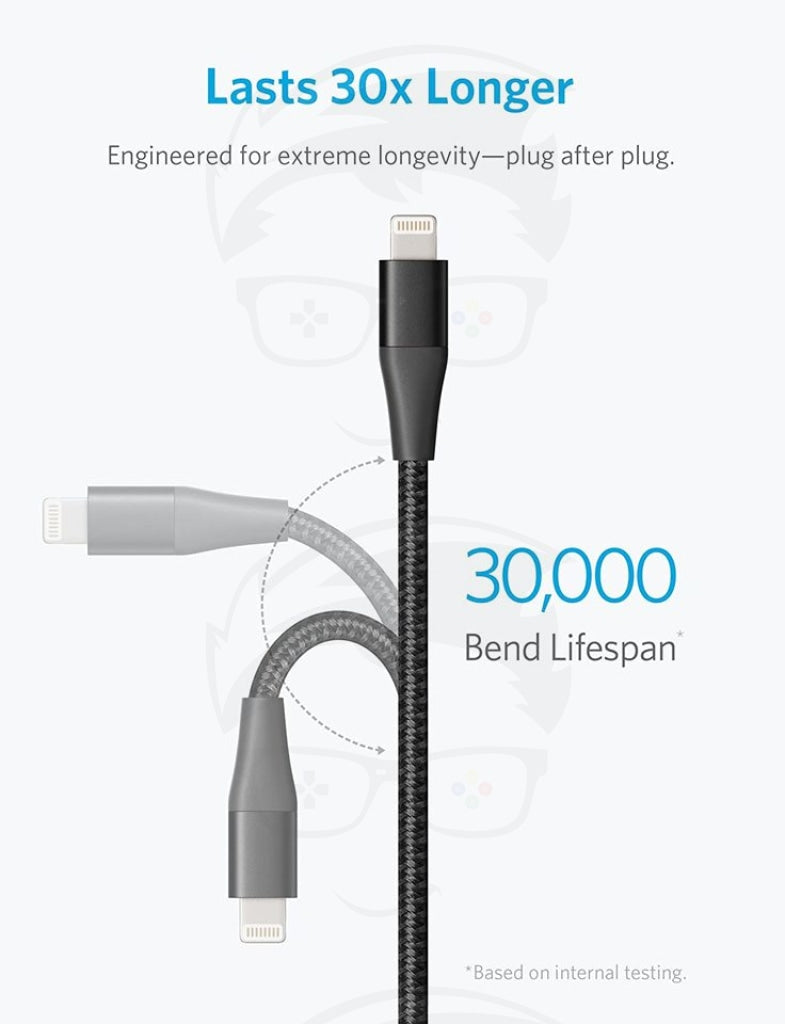 Anker PowerLine+ II USB-C to Lightning Cable 3ft / 0.9m Anker PowerLine+ II USB-C to Lightning Cable 3ft / 0.9m